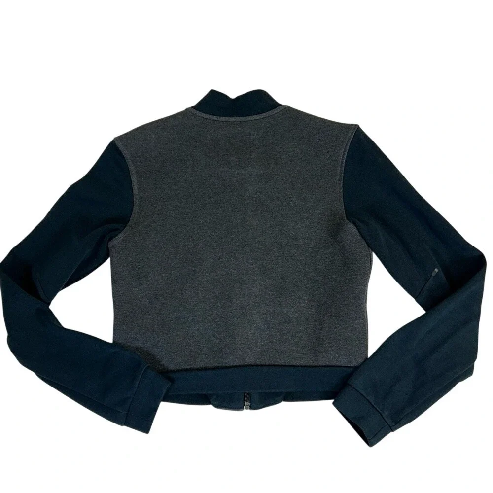 Nike Women's Tech Fleece Cropped BomberJacket‎ 3mm Gray and Black Size Small